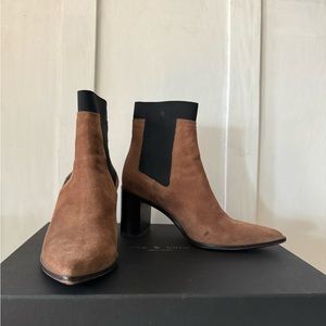 Rag and Bone Brynn Praline Suede Pointed Toe Booties Women’s Size 36/6